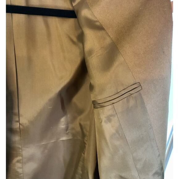 Vintage Lands' End Size 6 Petite Wool Cashmere Camel Blazer Fully Lined Buttons - Picture 3 of 7